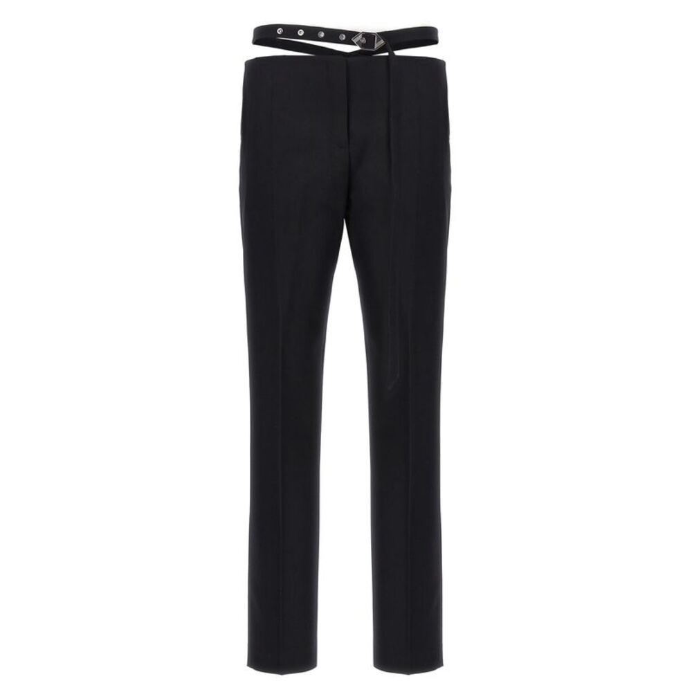 The Attico Black Virgin Wool Dress Women's Pants